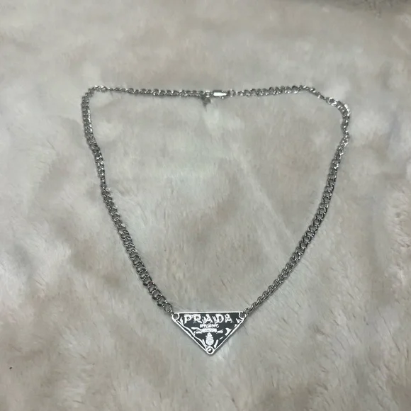 Prada Black and Silver Necklace - Picture 1 of 5